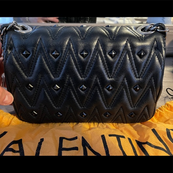 MARIO VALENTINO Studded Leather Crossbody Bag